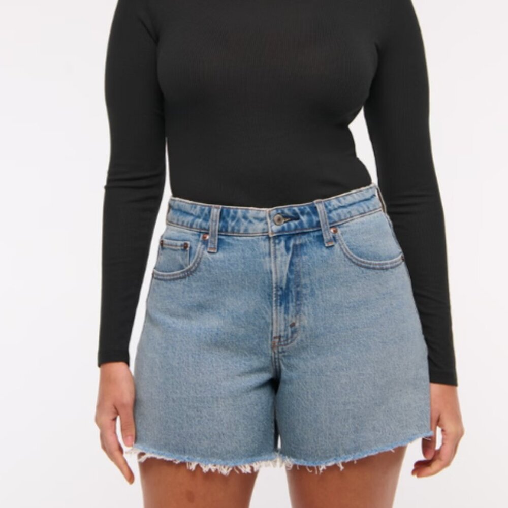 Abercrombie & Fitch High Rise Dad Shorts Curve Love